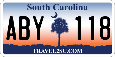 SC license plate ABY118