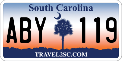 SC license plate ABY119