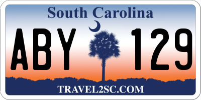 SC license plate ABY129
