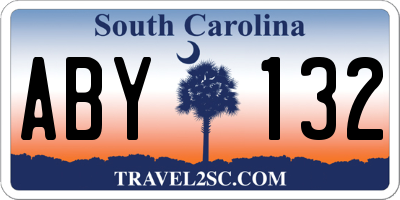 SC license plate ABY132
