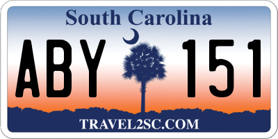 SC license plate ABY151