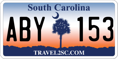 SC license plate ABY153