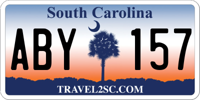 SC license plate ABY157