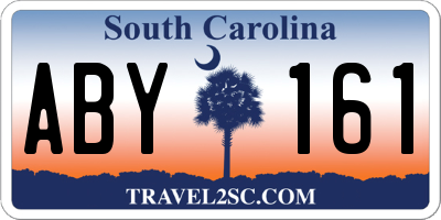 SC license plate ABY161