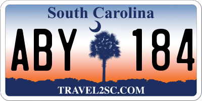 SC license plate ABY184