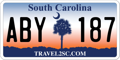 SC license plate ABY187