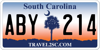SC license plate ABY214
