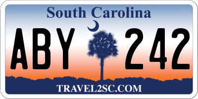 SC license plate ABY242