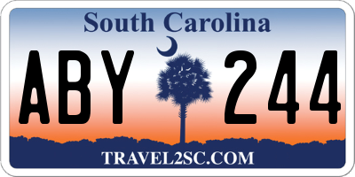 SC license plate ABY244