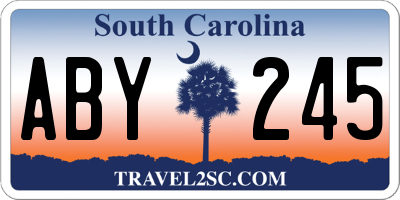 SC license plate ABY245