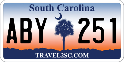 SC license plate ABY251