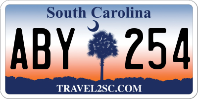 SC license plate ABY254