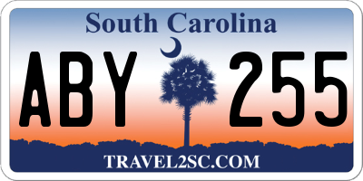SC license plate ABY255