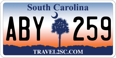 SC license plate ABY259