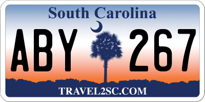 SC license plate ABY267