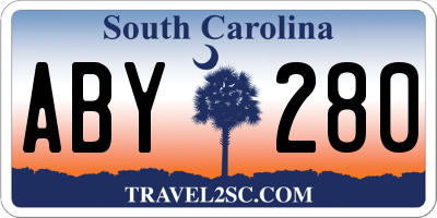 SC license plate ABY280