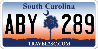 SC license plate ABY289