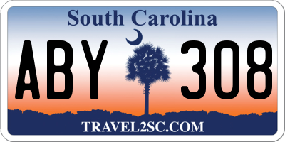 SC license plate ABY308