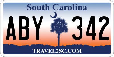 SC license plate ABY342