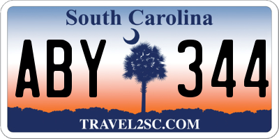 SC license plate ABY344