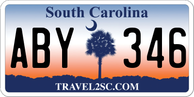 SC license plate ABY346