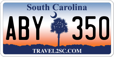 SC license plate ABY350