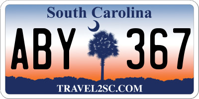 SC license plate ABY367