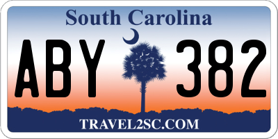SC license plate ABY382