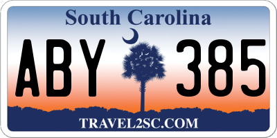 SC license plate ABY385