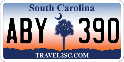 SC license plate ABY390