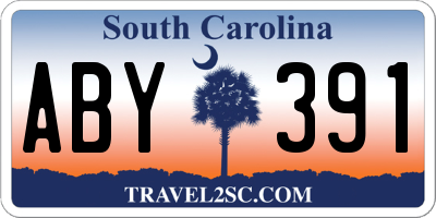 SC license plate ABY391