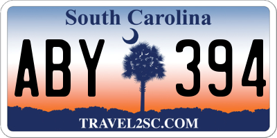 SC license plate ABY394