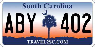 SC license plate ABY402