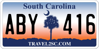 SC license plate ABY416