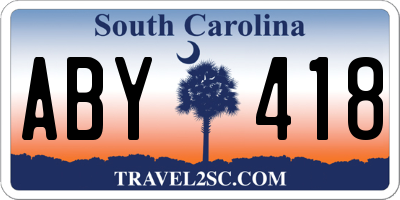SC license plate ABY418
