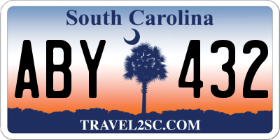SC license plate ABY432