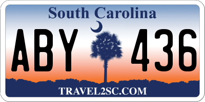 SC license plate ABY436
