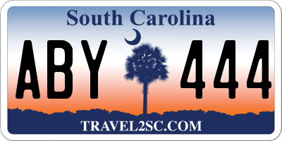 SC license plate ABY444