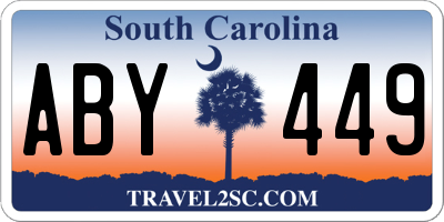 SC license plate ABY449