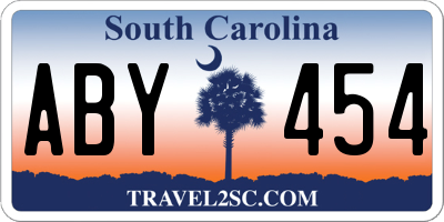 SC license plate ABY454