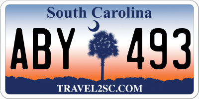 SC license plate ABY493