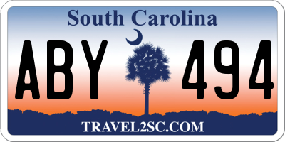 SC license plate ABY494