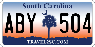 SC license plate ABY504