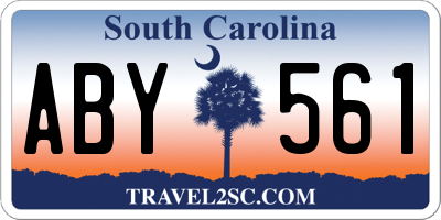 SC license plate ABY561