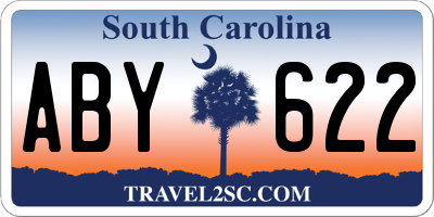 SC license plate ABY622