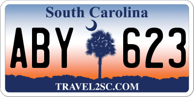 SC license plate ABY623