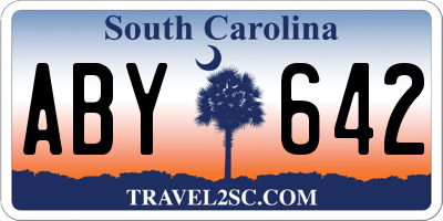 SC license plate ABY642