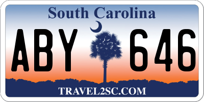 SC license plate ABY646