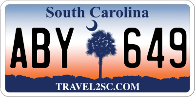 SC license plate ABY649