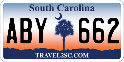 SC license plate ABY662